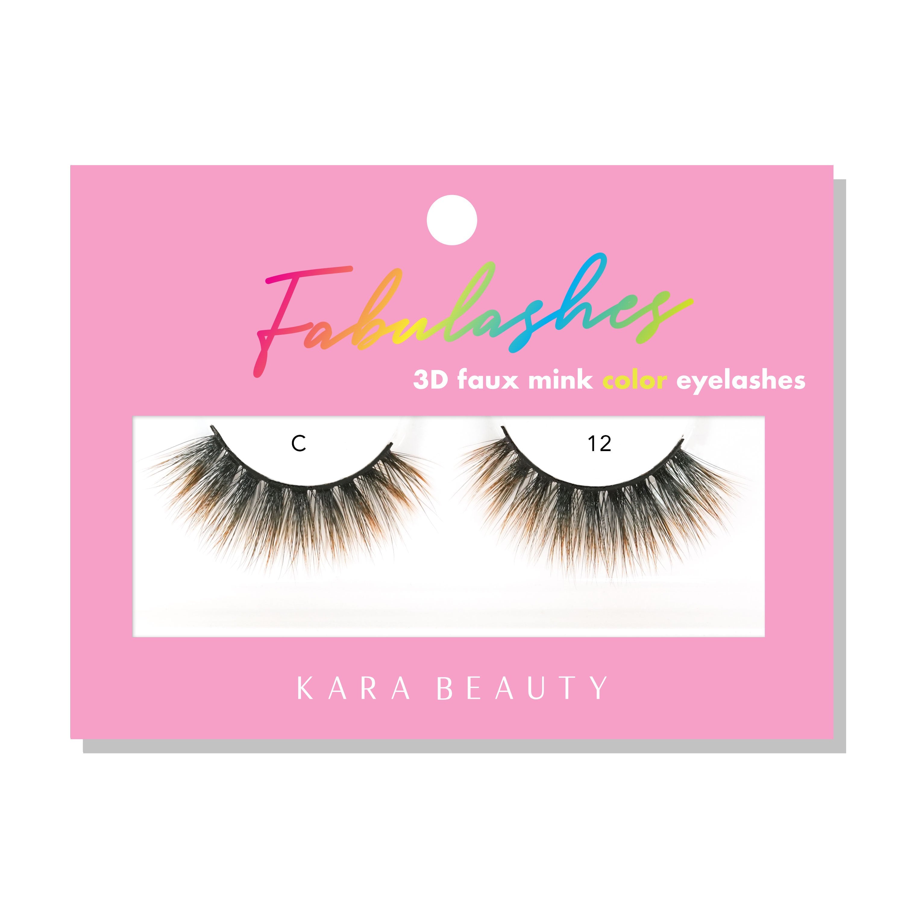 Burnt orange ombre 3D faux mink eyelashes