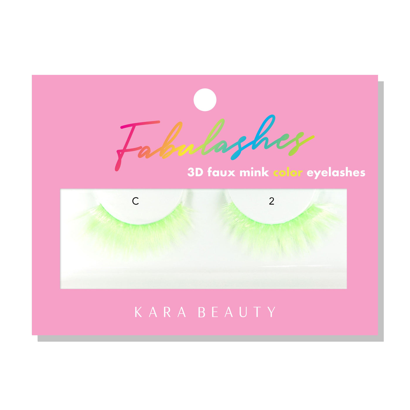 Kara Beauty green color 3D faux mink eyelashes