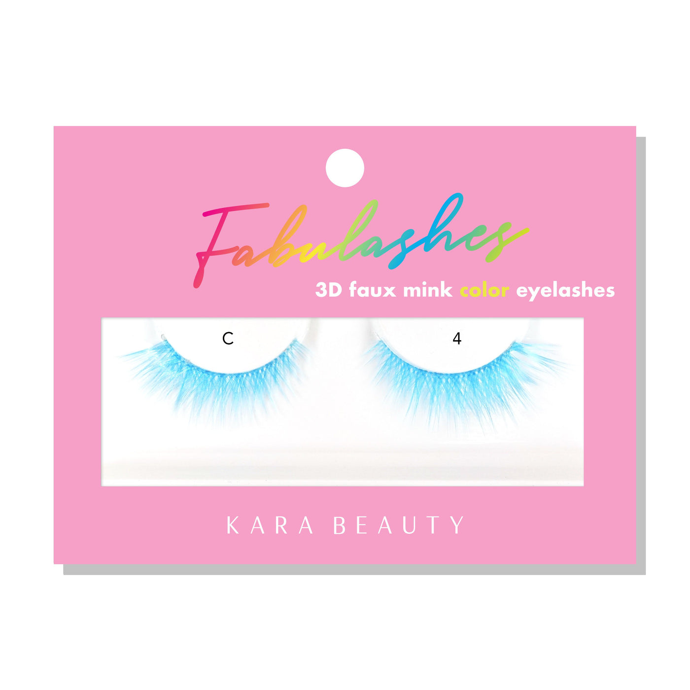 Blue color 3D faux mink eyelashes