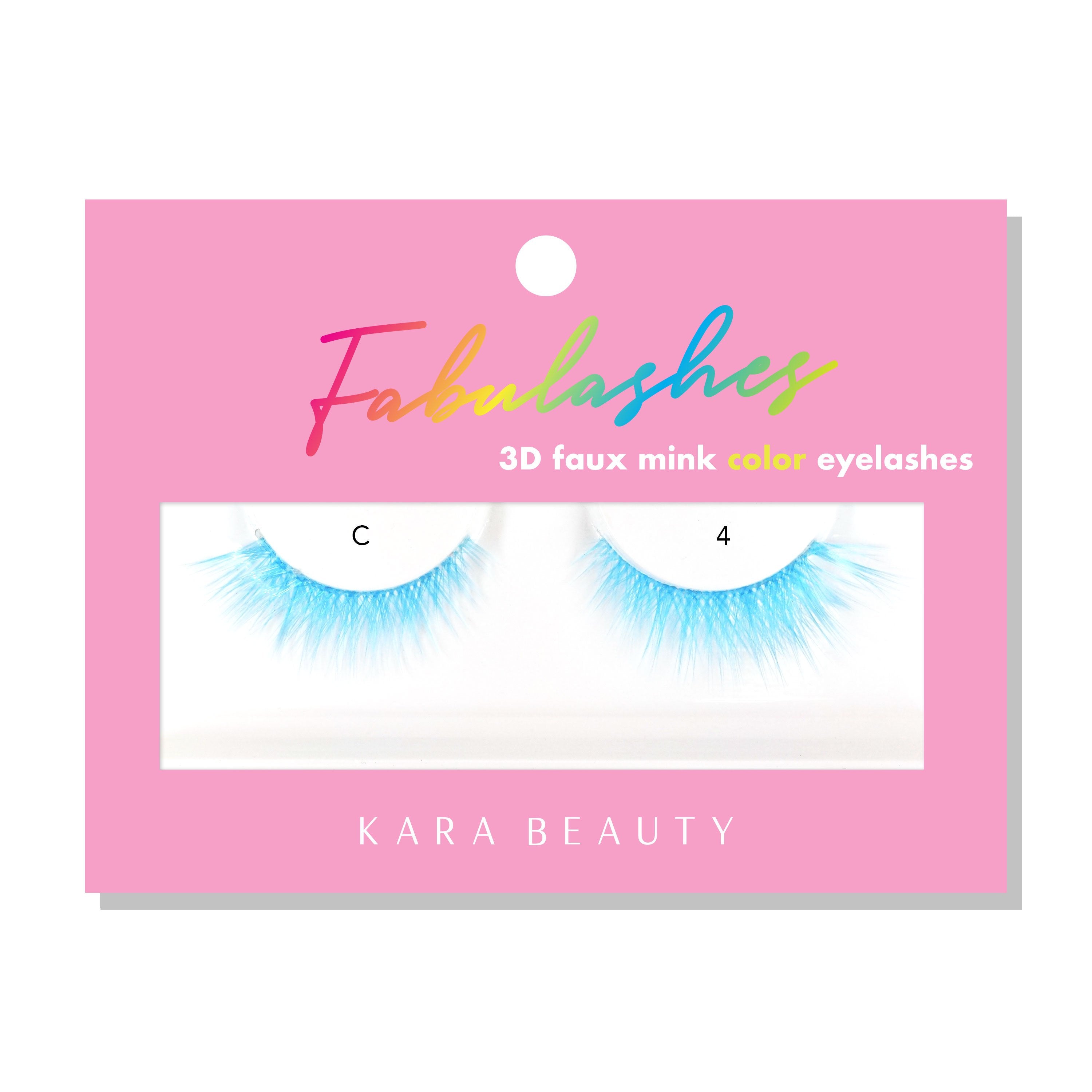 Blue color 3D faux mink eyelashes