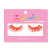 Red color 3D faux mink eyelashes