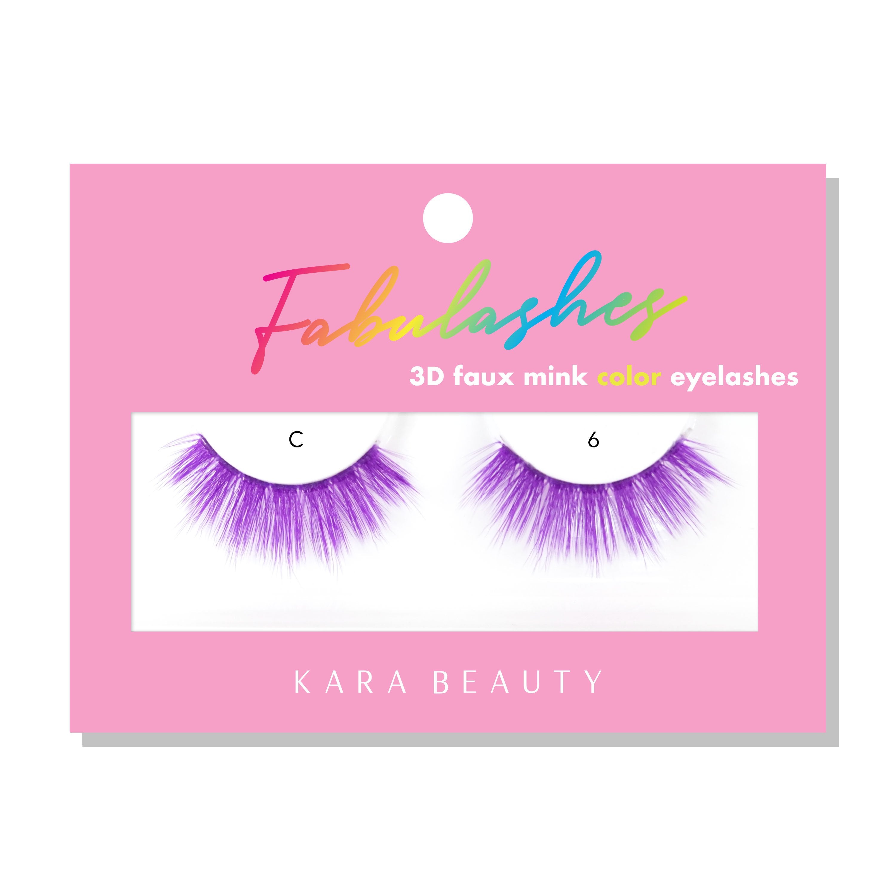 Purple color 3D Faux Mink Eyelashes