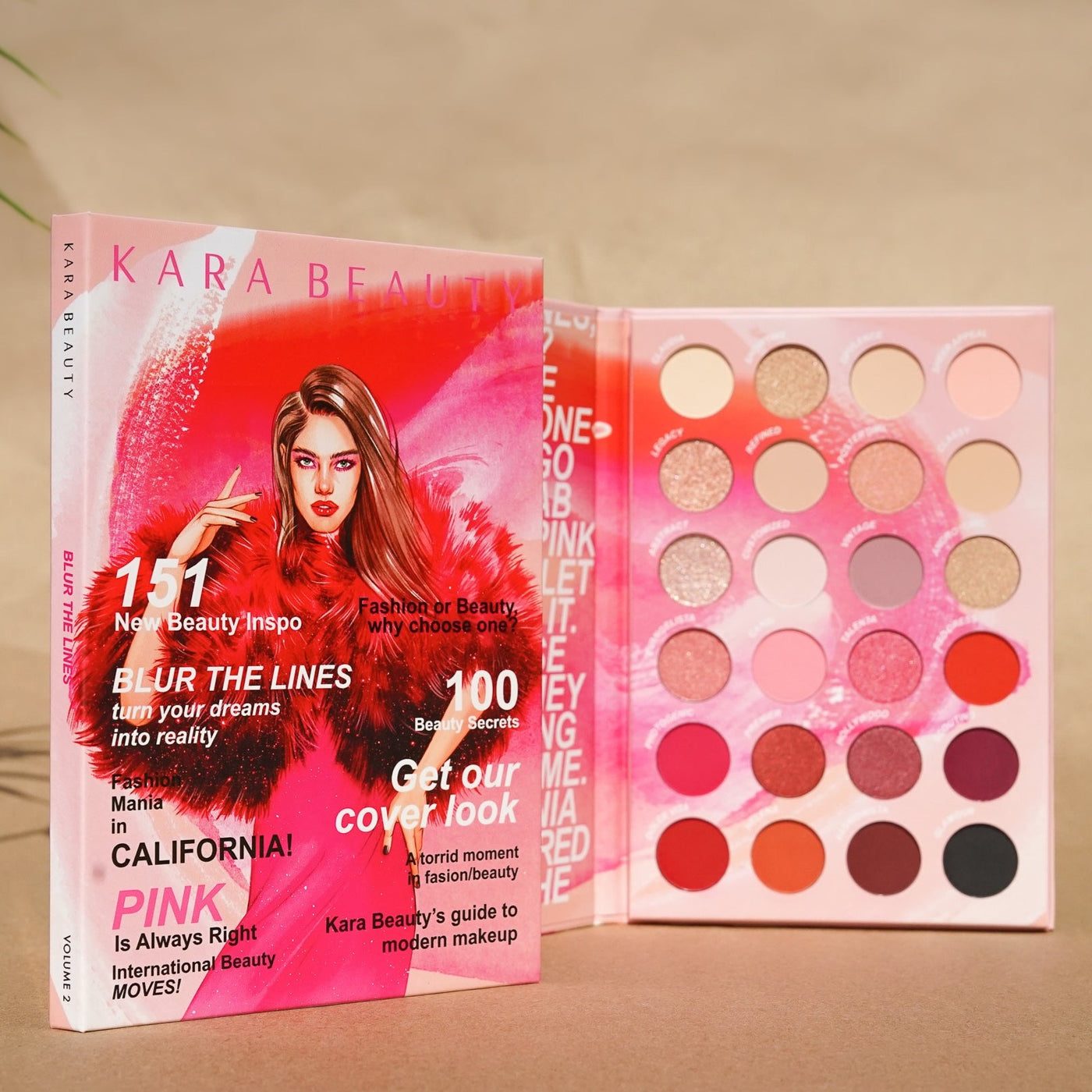 Kara Beauty's Blur The Lines Magazine Themed Vegan Eyeshadow Palette