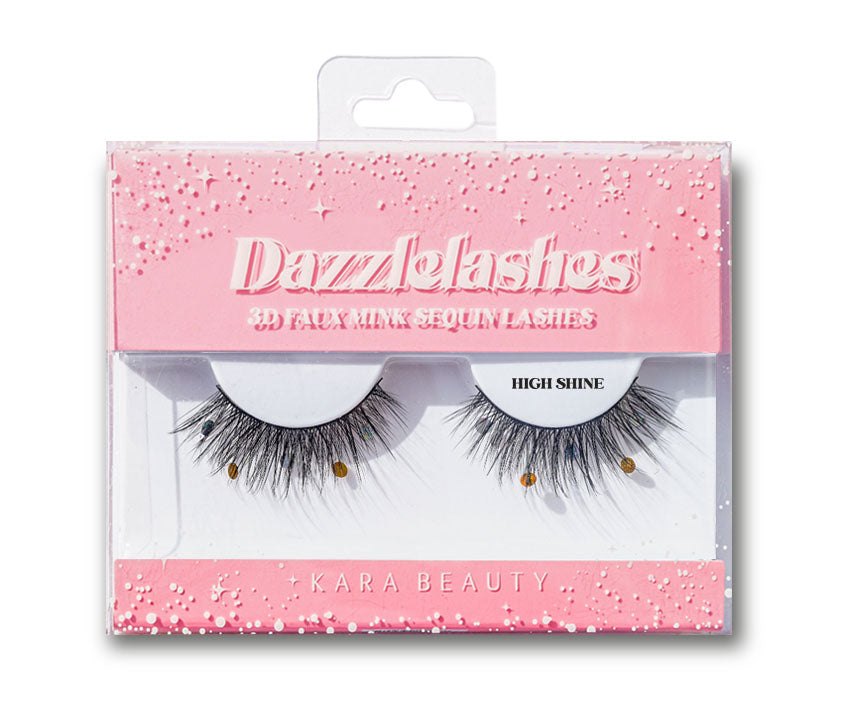 Dazzle Lashes 3D Sequin Faux Mink Eyelashes - Style High Shine