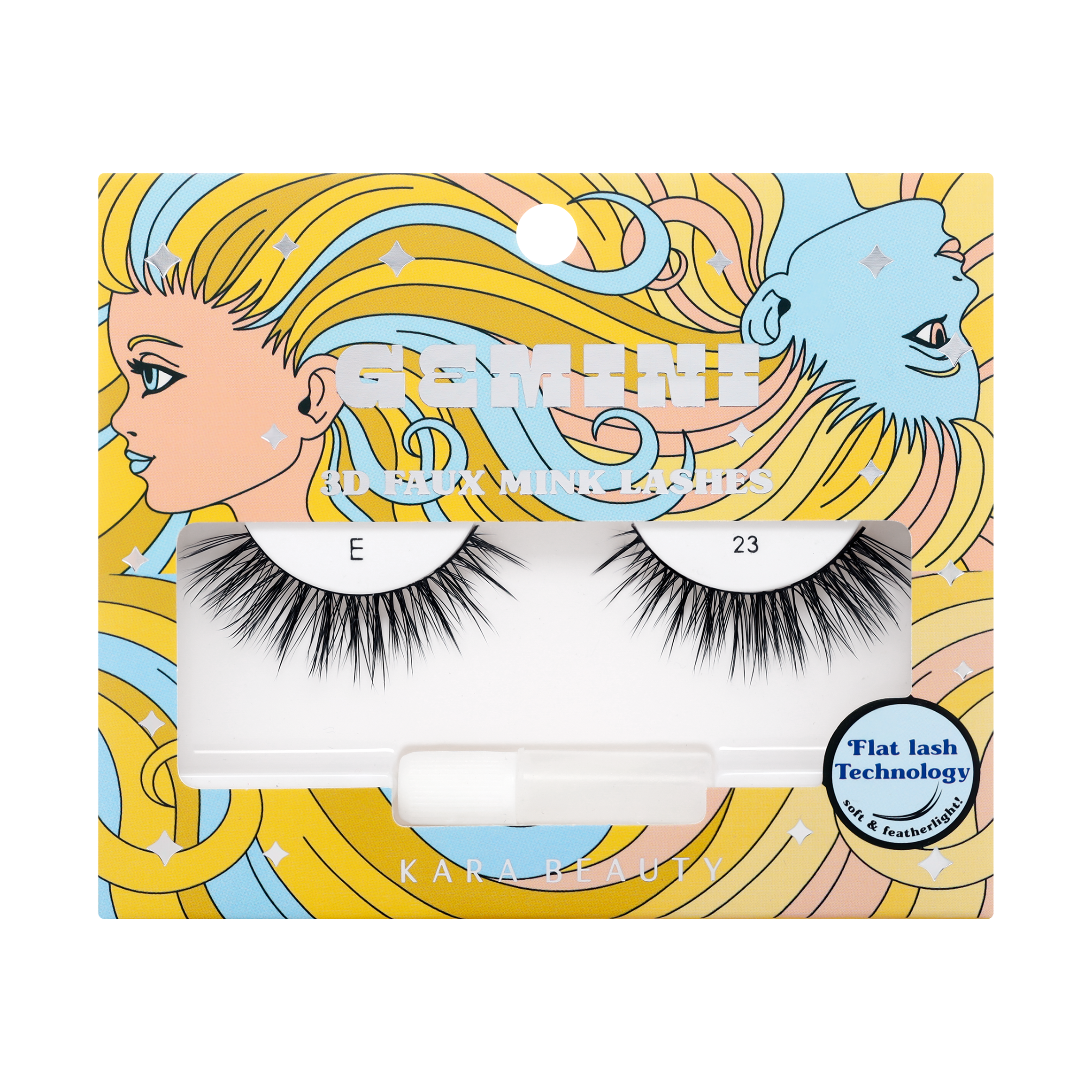 Kara Beauty's Zodiac Gemini 3D Faux Mink Flat (Cashmere) False Eyelashes