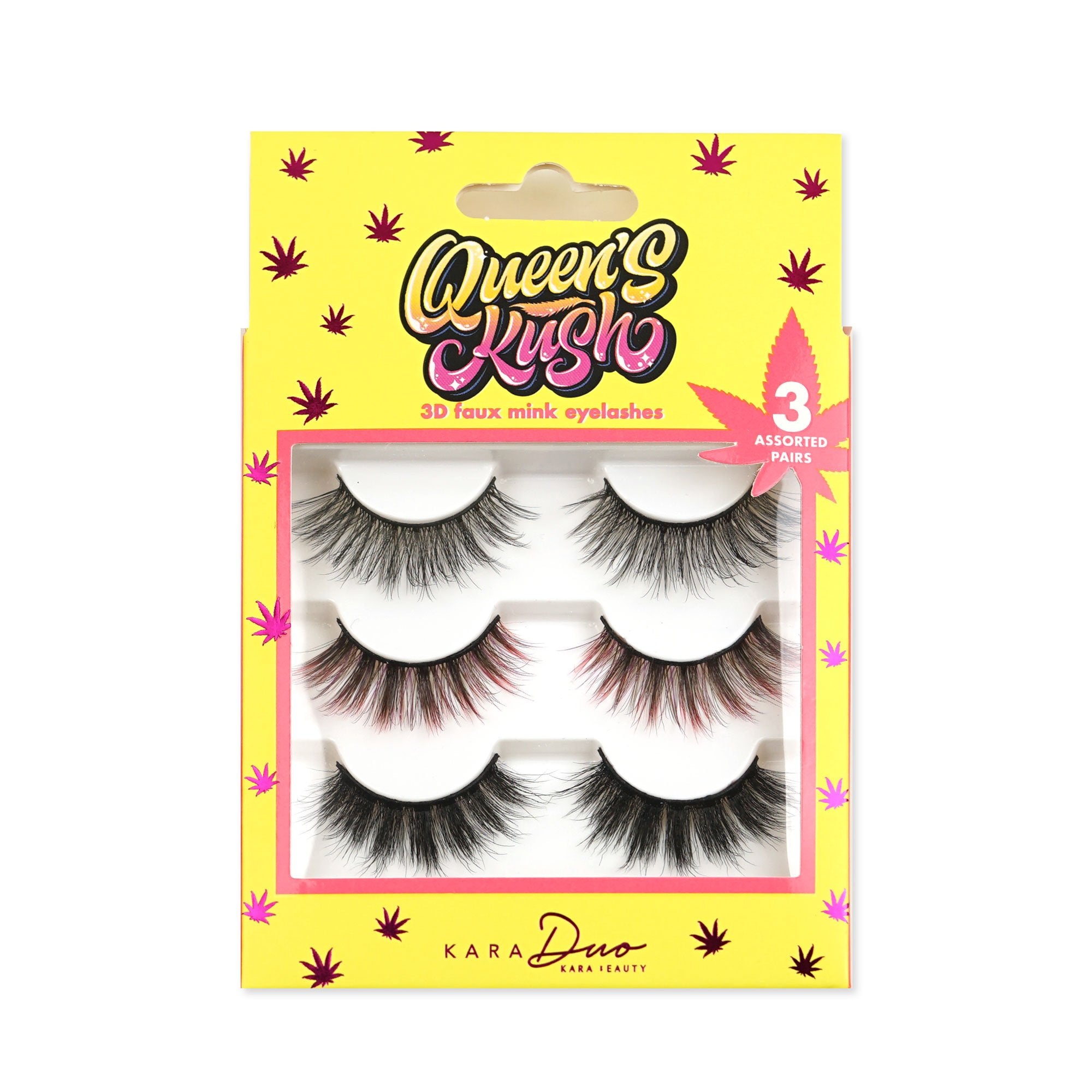 Queen's Kush 3 pack 3D Faux Mink eyelashes