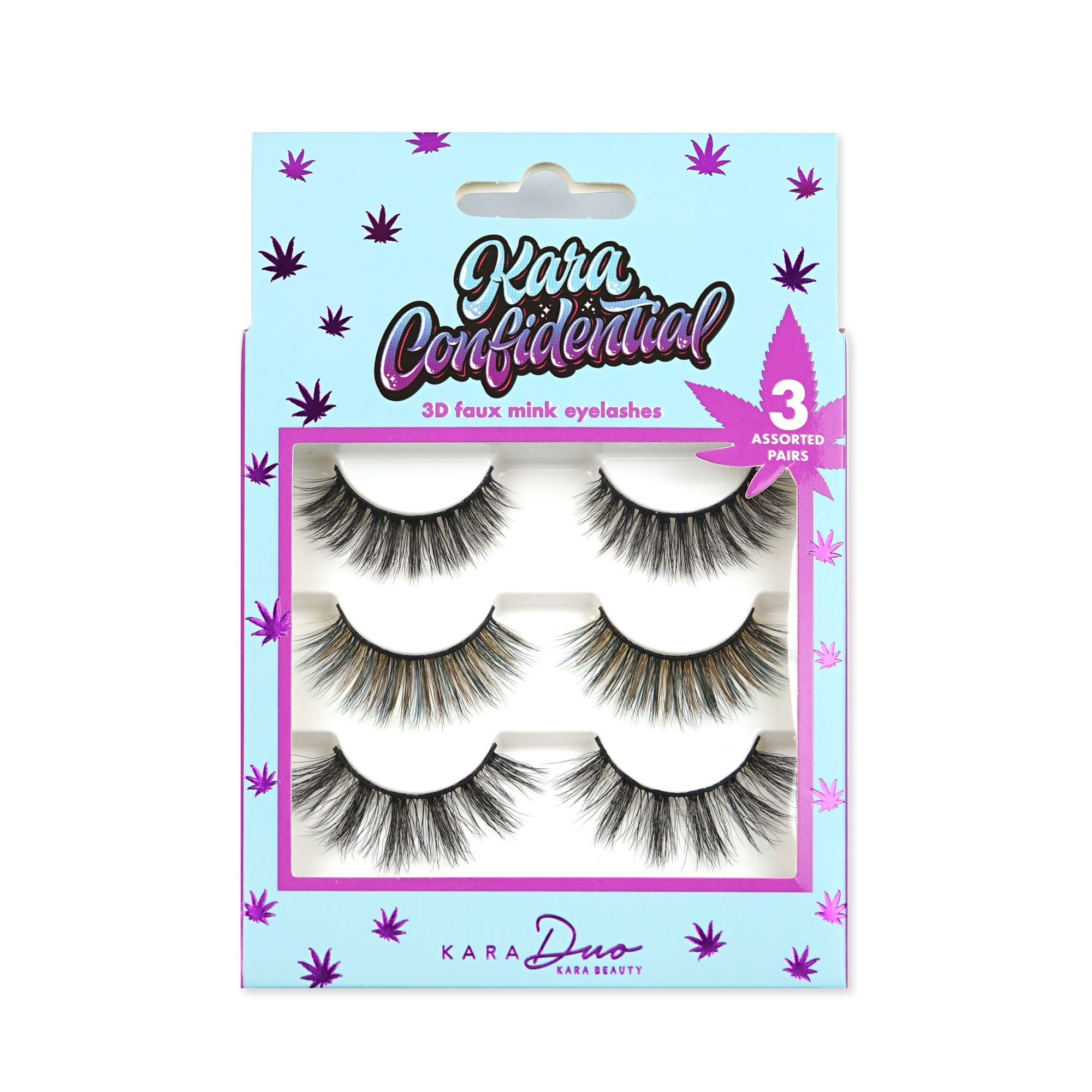 Kara Confidential 3D faux mink eyelashes multipack