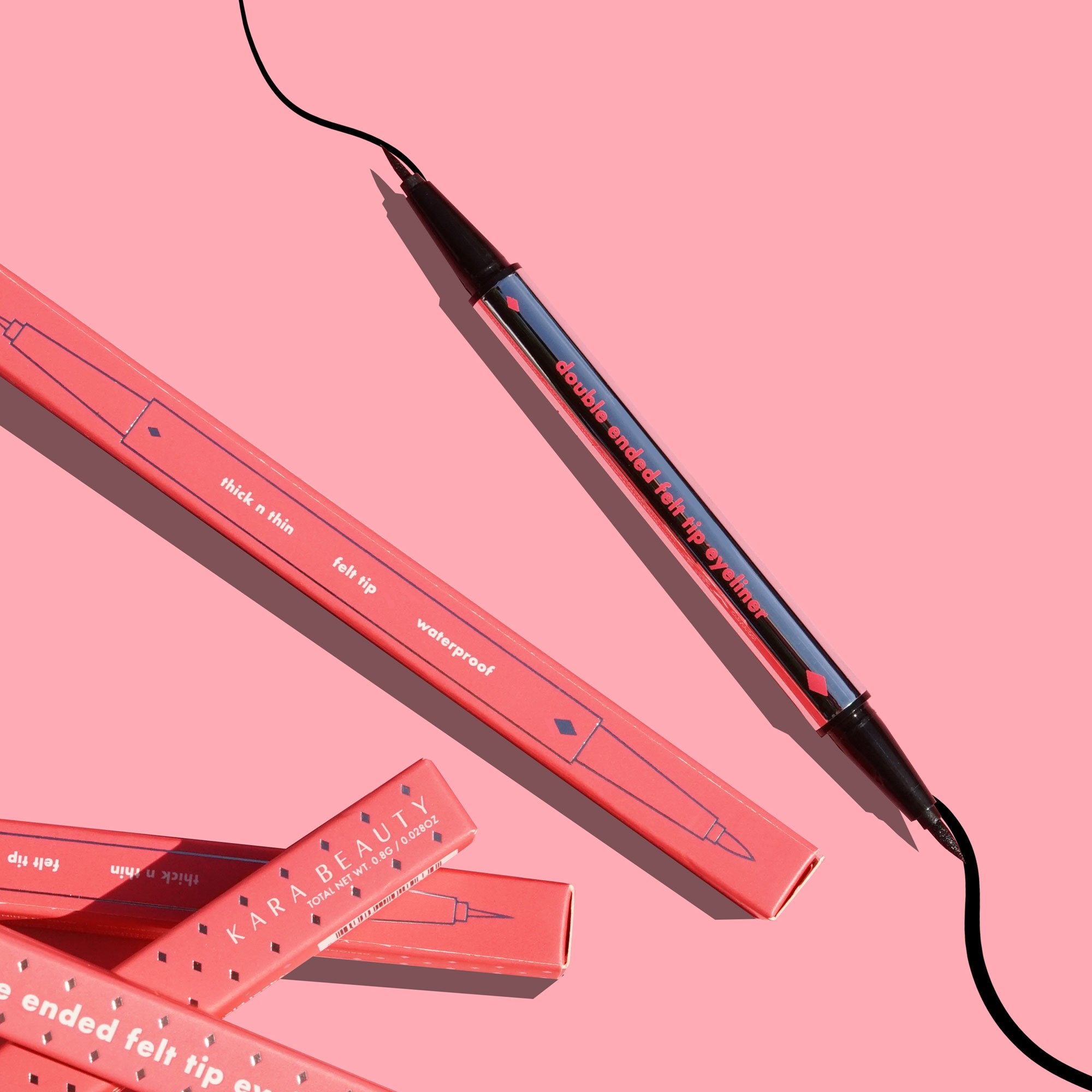 Kara Beauty Black double ended vegan liquid eyeliner  