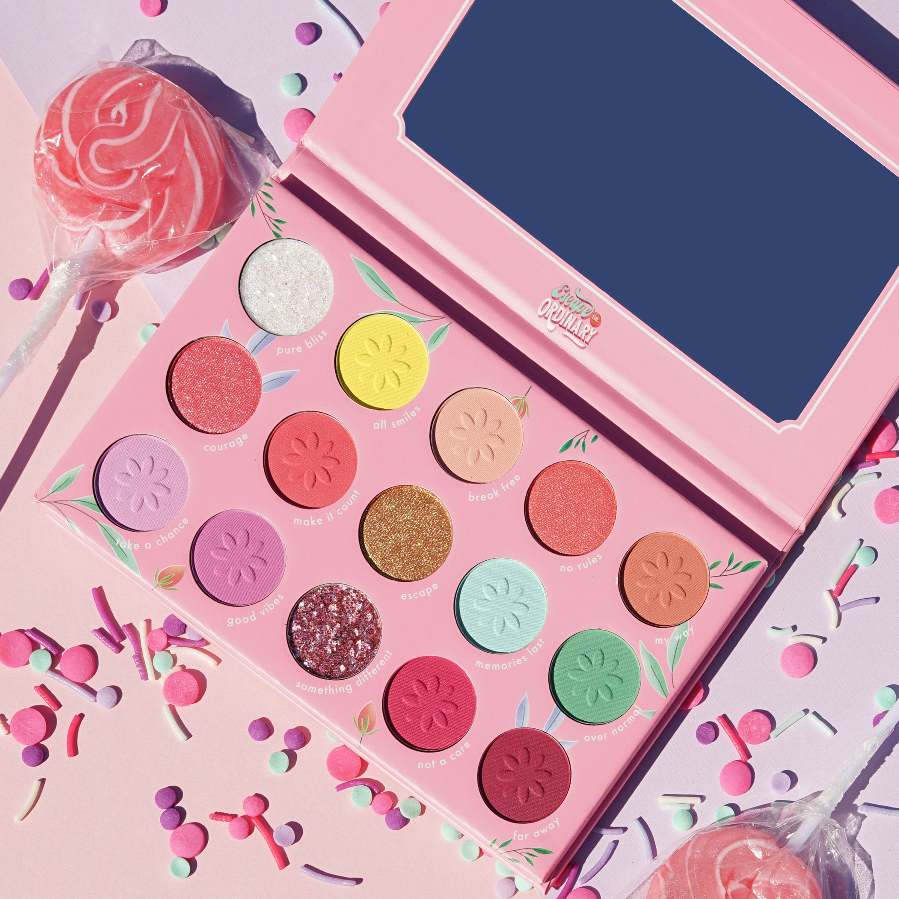 Kara Beauty's Escape the Ordinary 15-Shades Vegan Eyeshadow Palette - Swatches