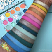 Beyond the Sky cruelty free eyeshadow palette swatches on darker skin tone