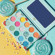 Beyond the Sky cruelty free eyeshadow palette with blue and orange tones