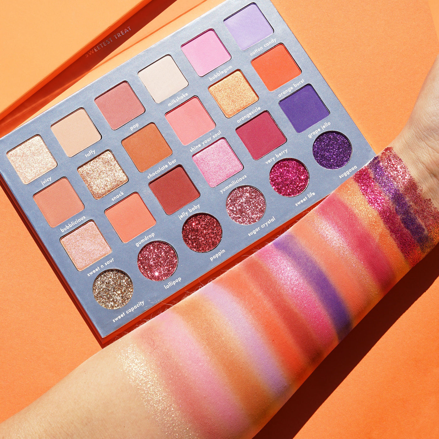 Kara Beauty's Sweetest Treat 24 color eyeshadow palette swatches