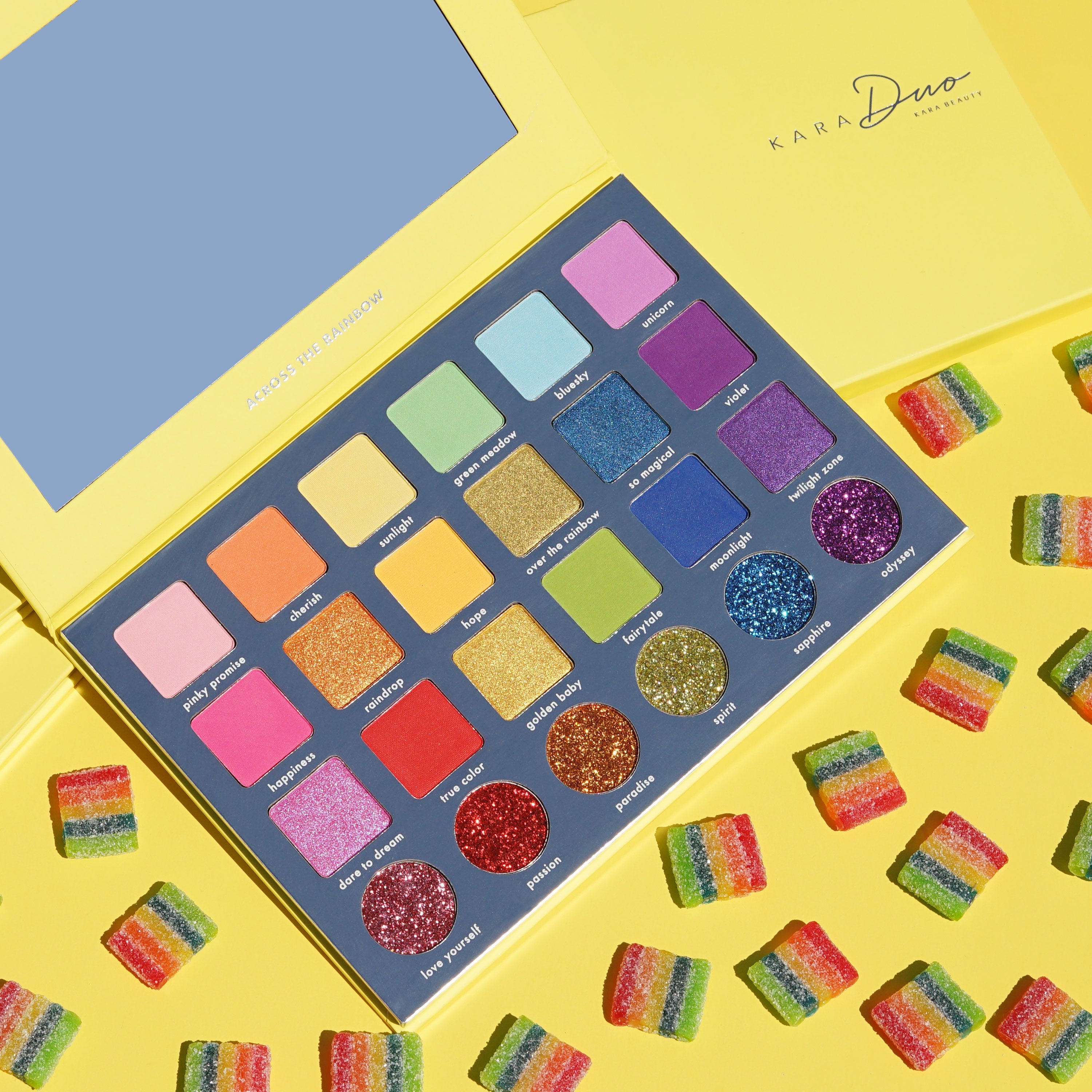 Kara Beauty's Across the Rainbow 24 color vegan eyeshadow palette