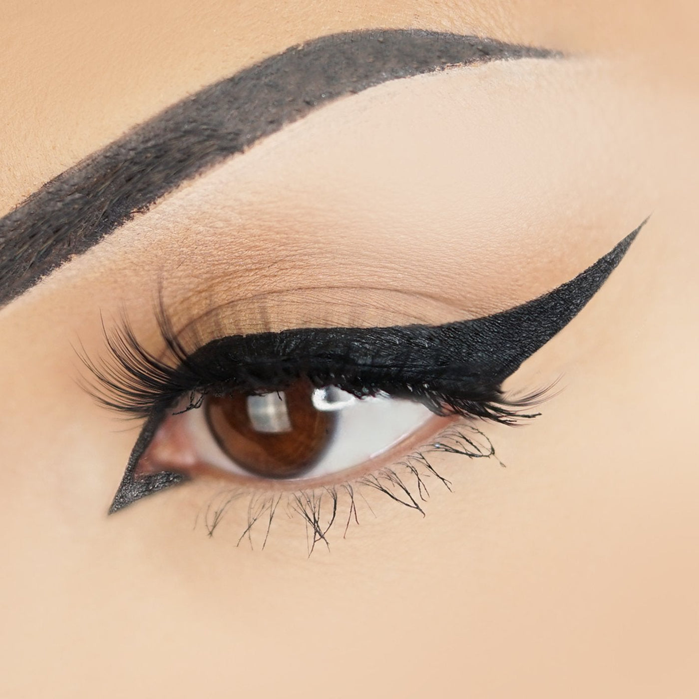 Kara Beauty Black Liquid Eyeliner Swatch on Eye
