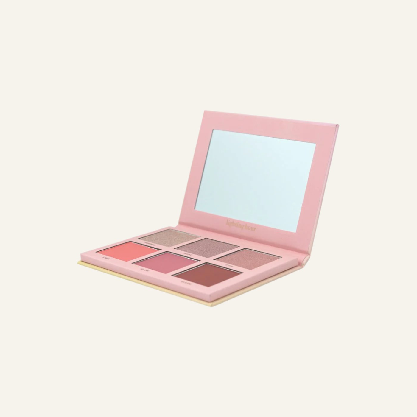 Lighting Hour blush and highlighter palette side view