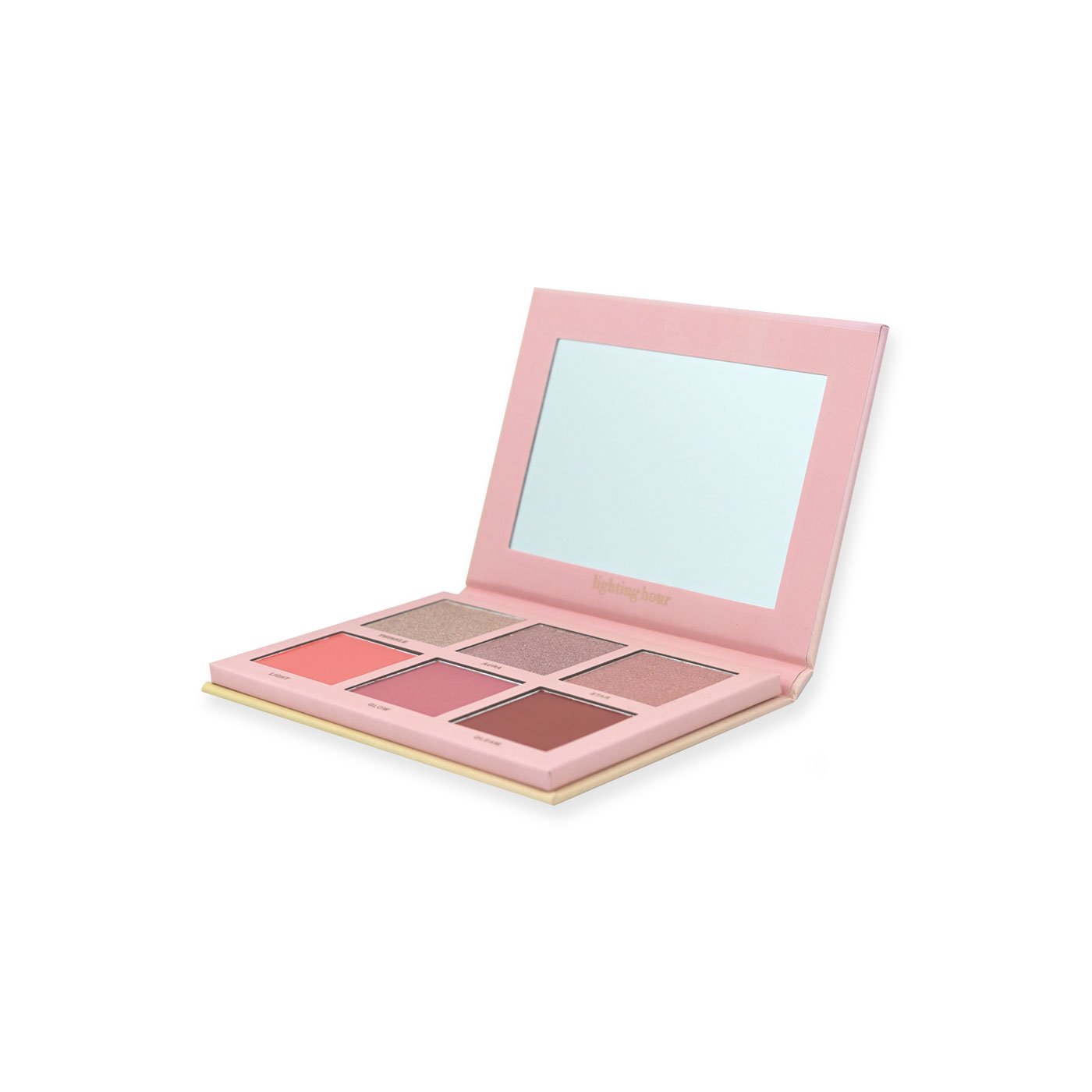Lighting Hour blush and highlighter palette side view