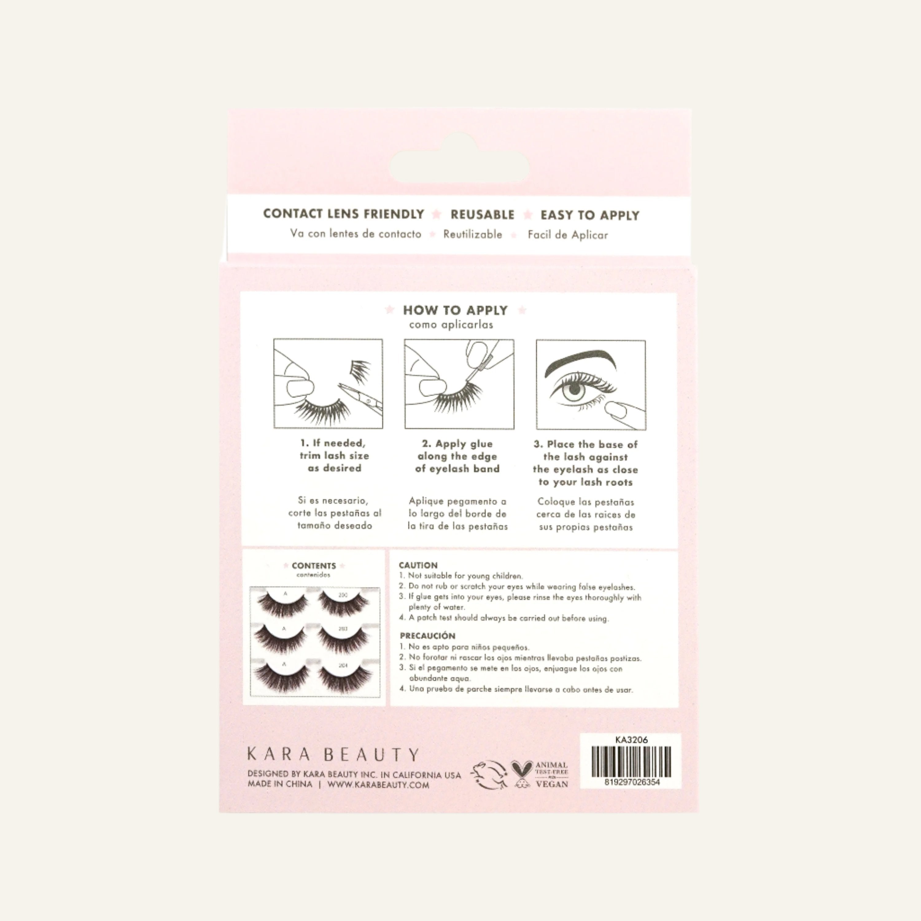 KA3206 OUTLASHED 3D Faux Mink Lashes 3 PAIRS ASSORTED