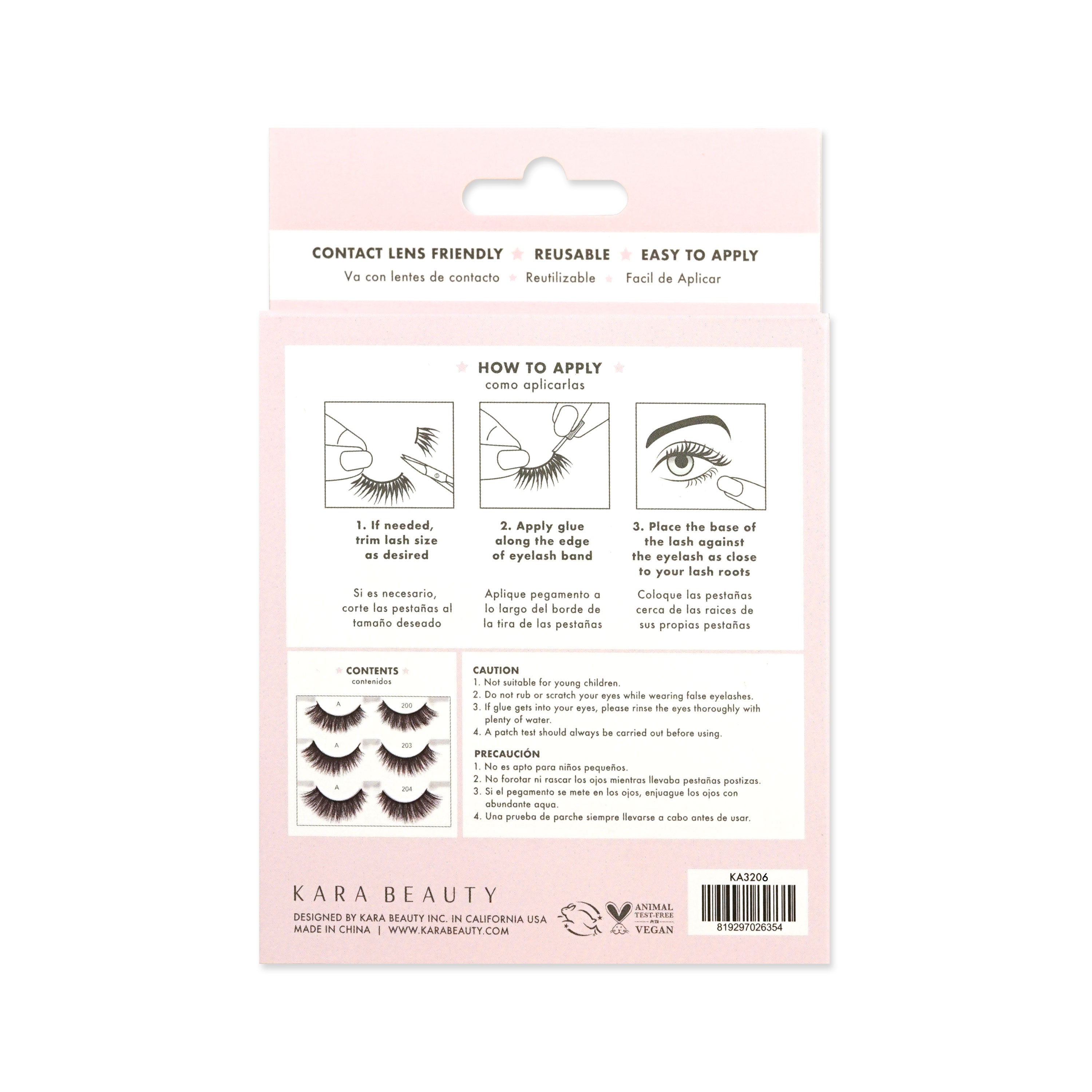 KA3206 OUTLASHED 3D Faux Mink Lashes 3 PAIRS ASSORTED