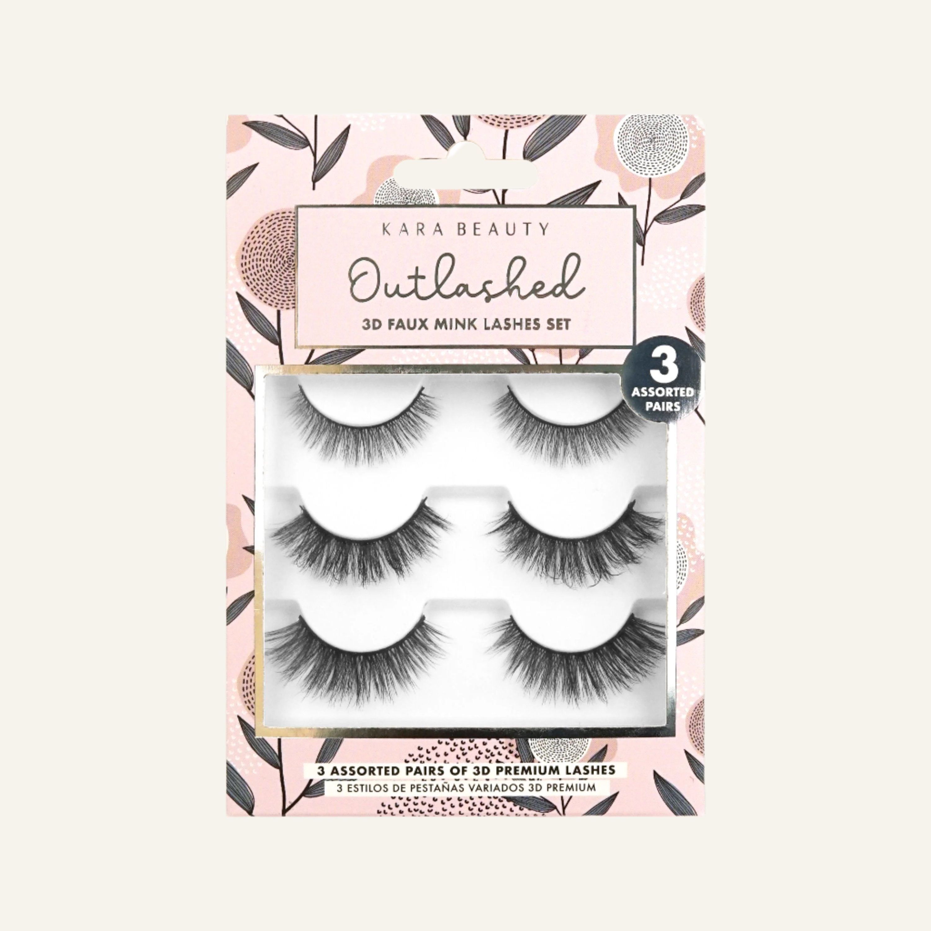 Outlashed 3D Faux Mink 3 Assorted Pairs