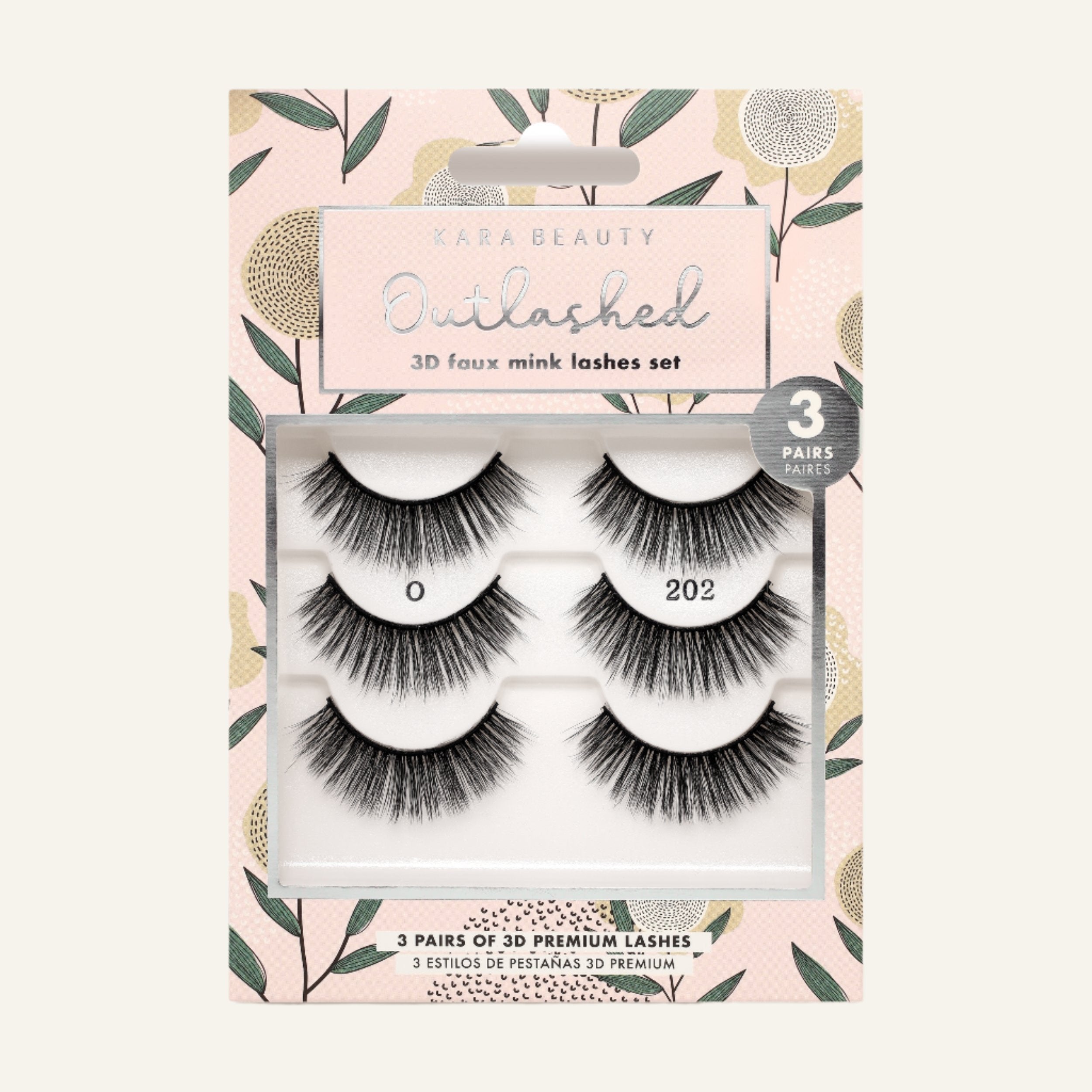 KL3202 OUTLASHED 3D Faux Mink Lashes 3 PAIRS