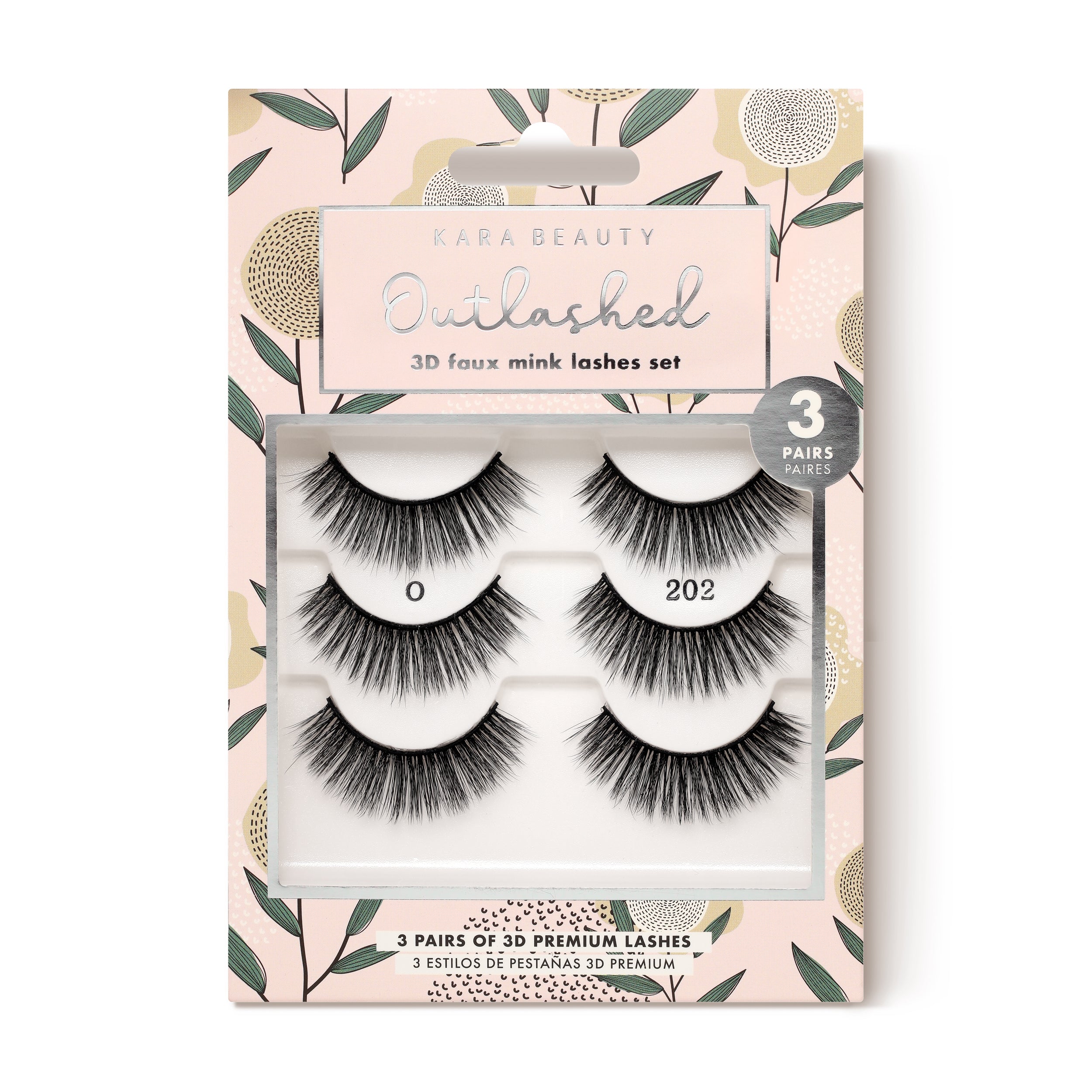 KL3202 OUTLASHED 3D Faux Mink Lashes 3 PAIRS