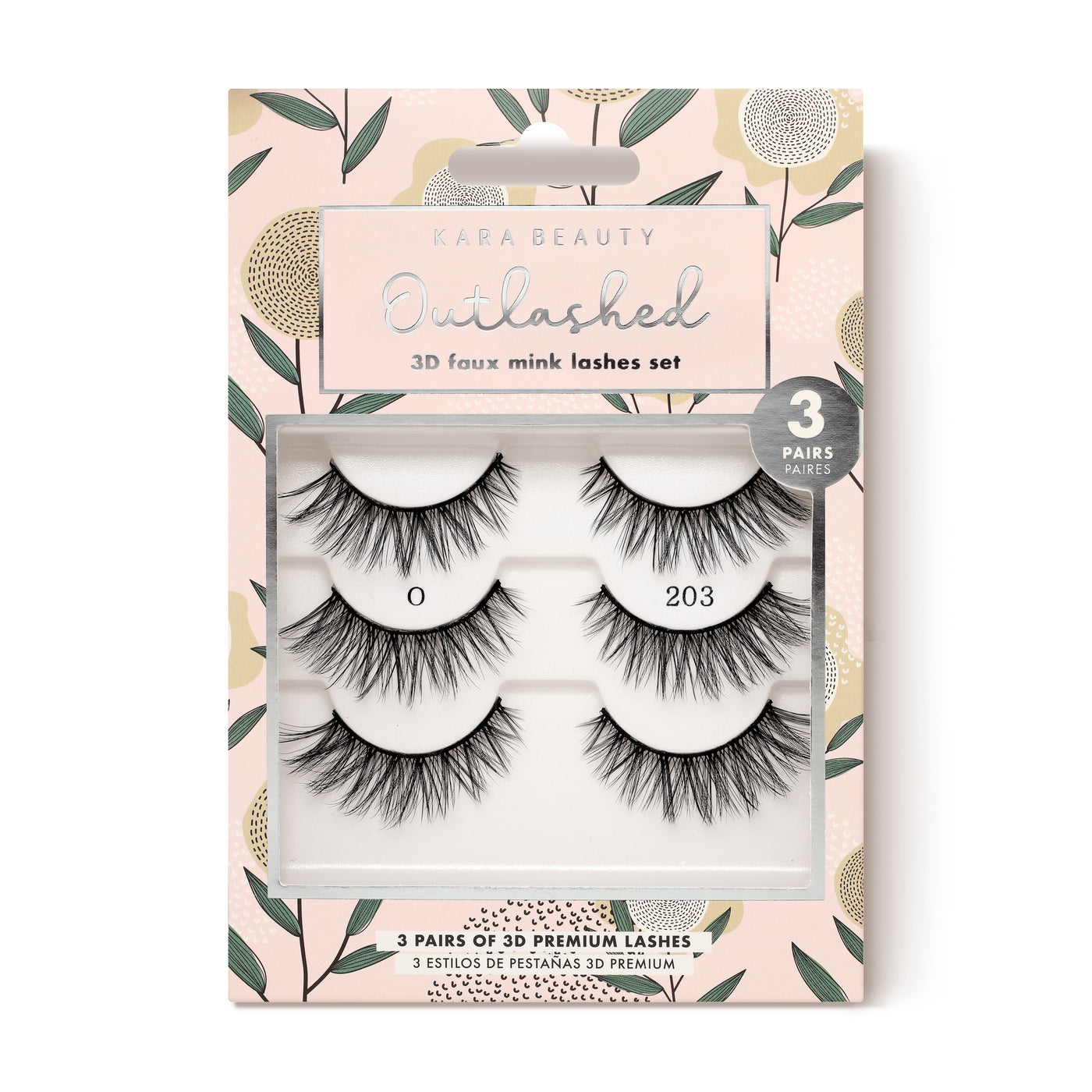 KL3203 OUTLASHED 3D Faux Mink Lashes 3 PAIRS