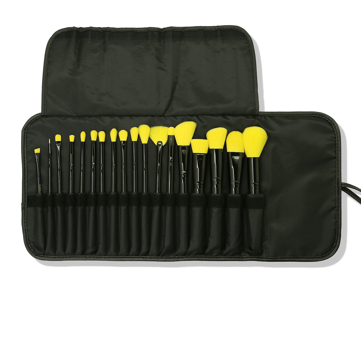 Kara Beauty yellow synthetic makeup brushes