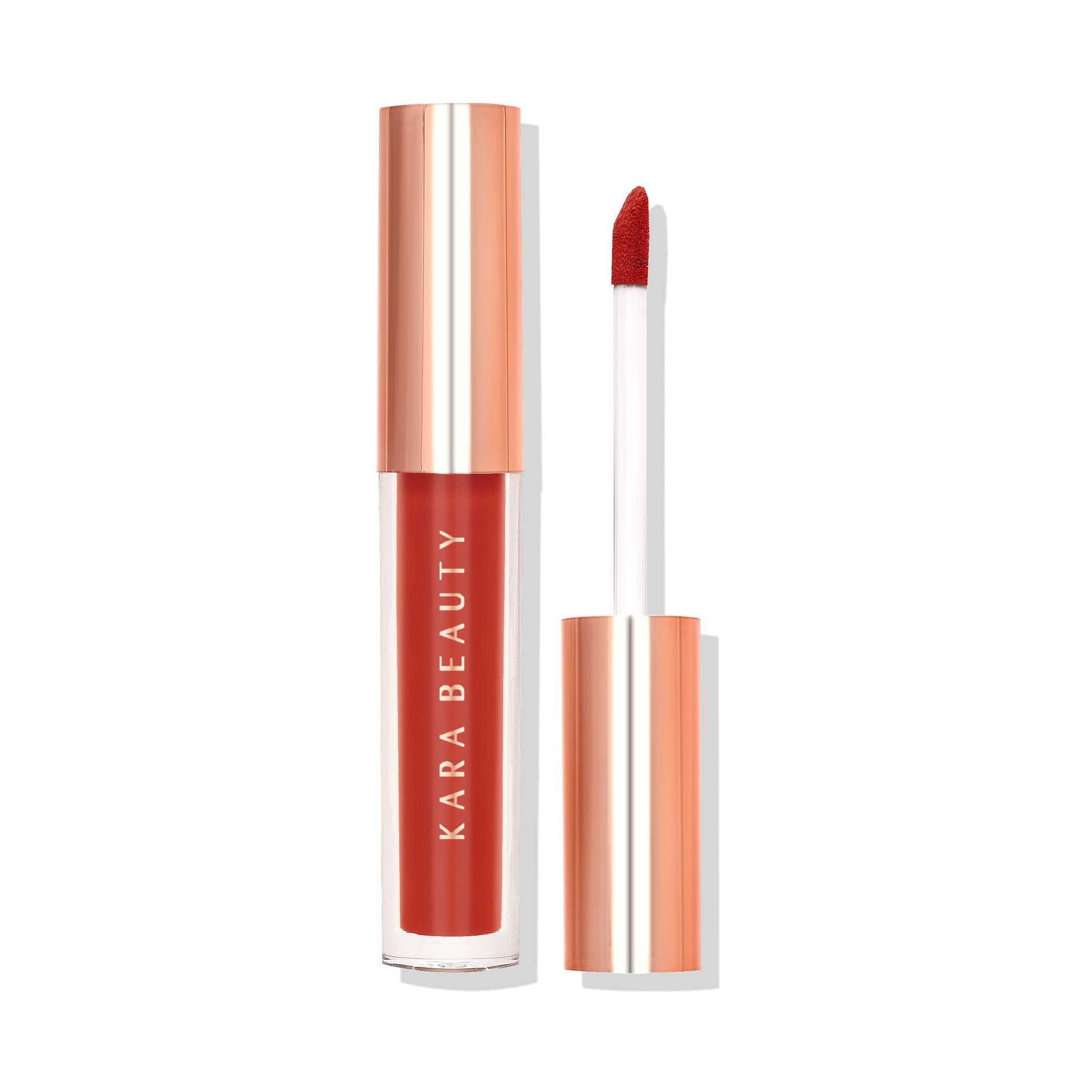 Romance bright red liquid lipstick