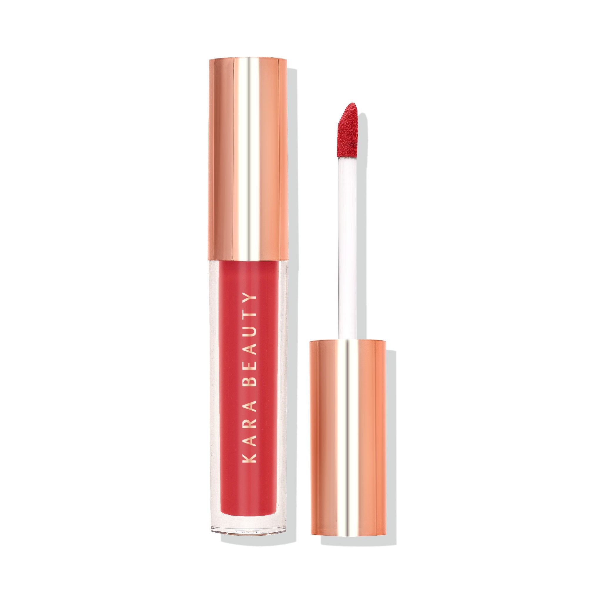 Divine deep rich coral liquid lipstick