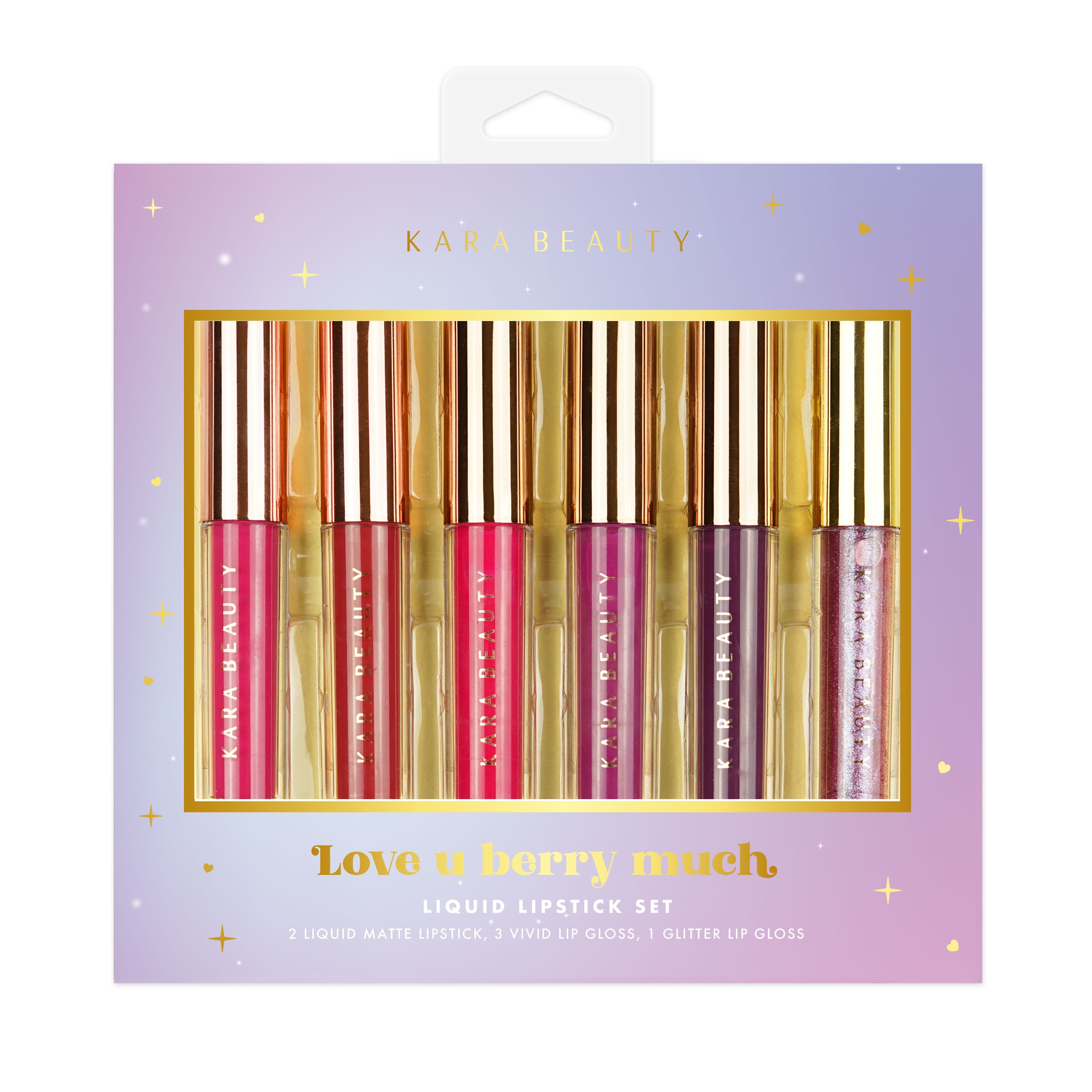 Love U Berry Much 6 piece liquid lipstick set