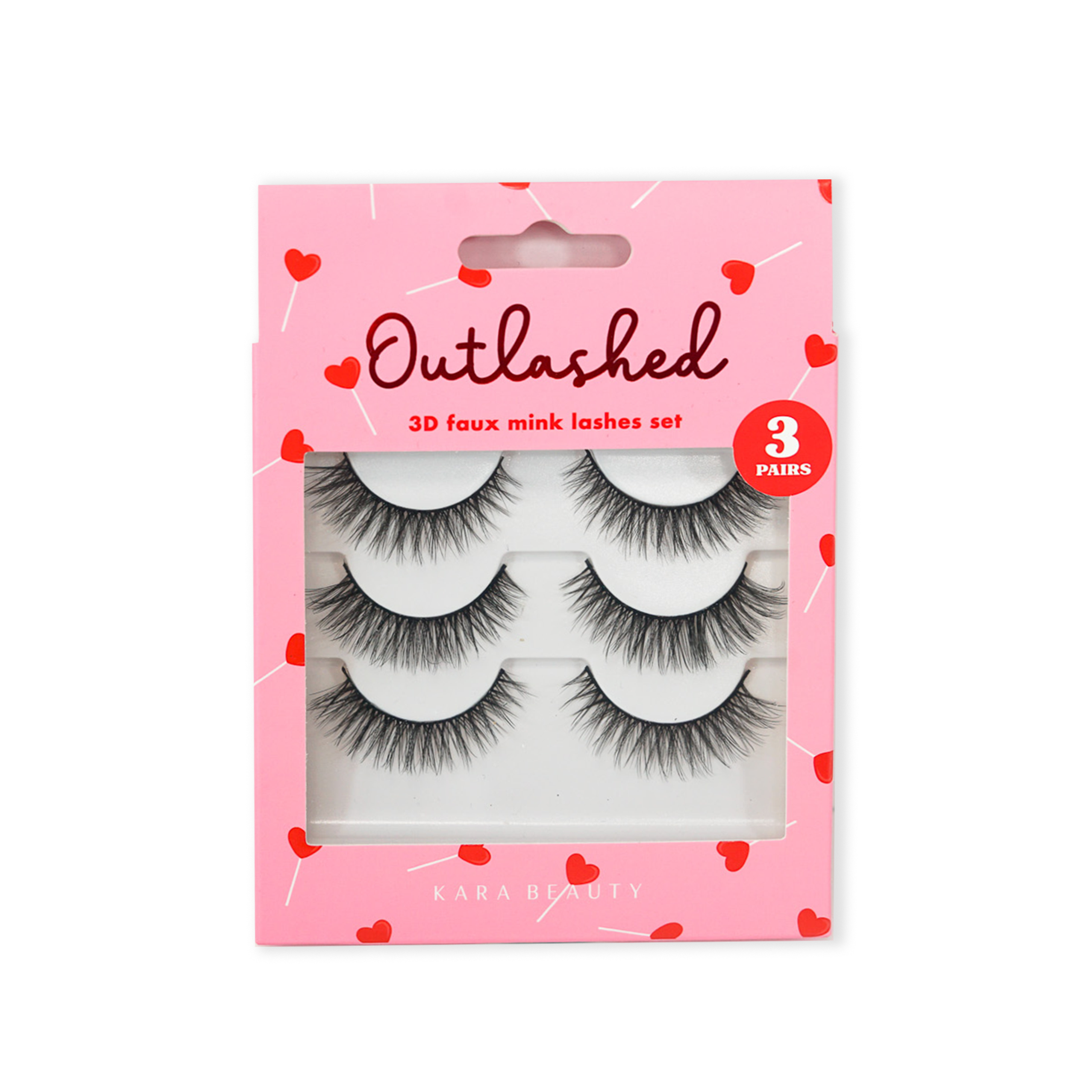 LV3012 OUTLASHED 3D Faux Mink Lashes 3 PAIRS