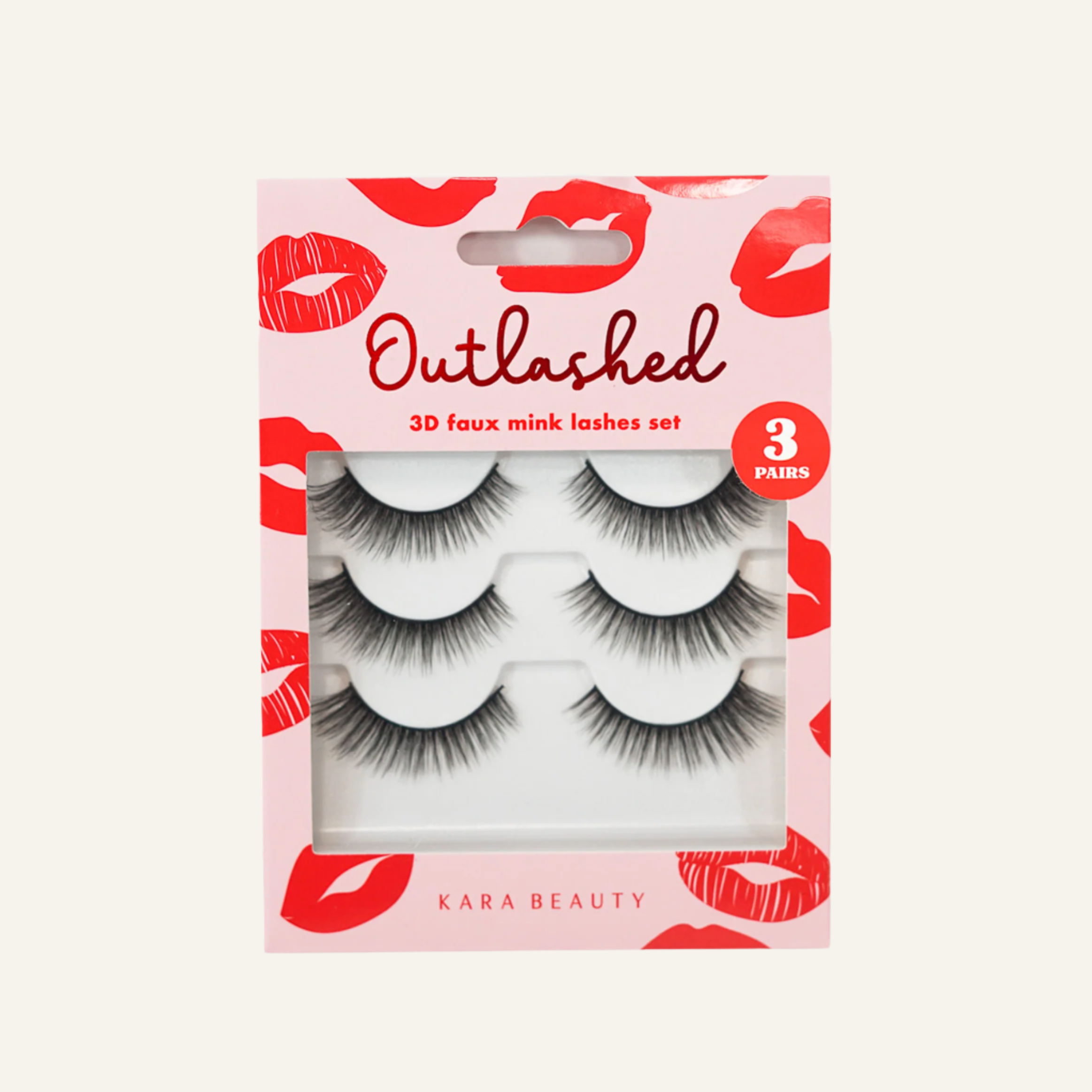 LV3013 OUTLASHED 3D Faux Mink Lashes 3 PAIRS
