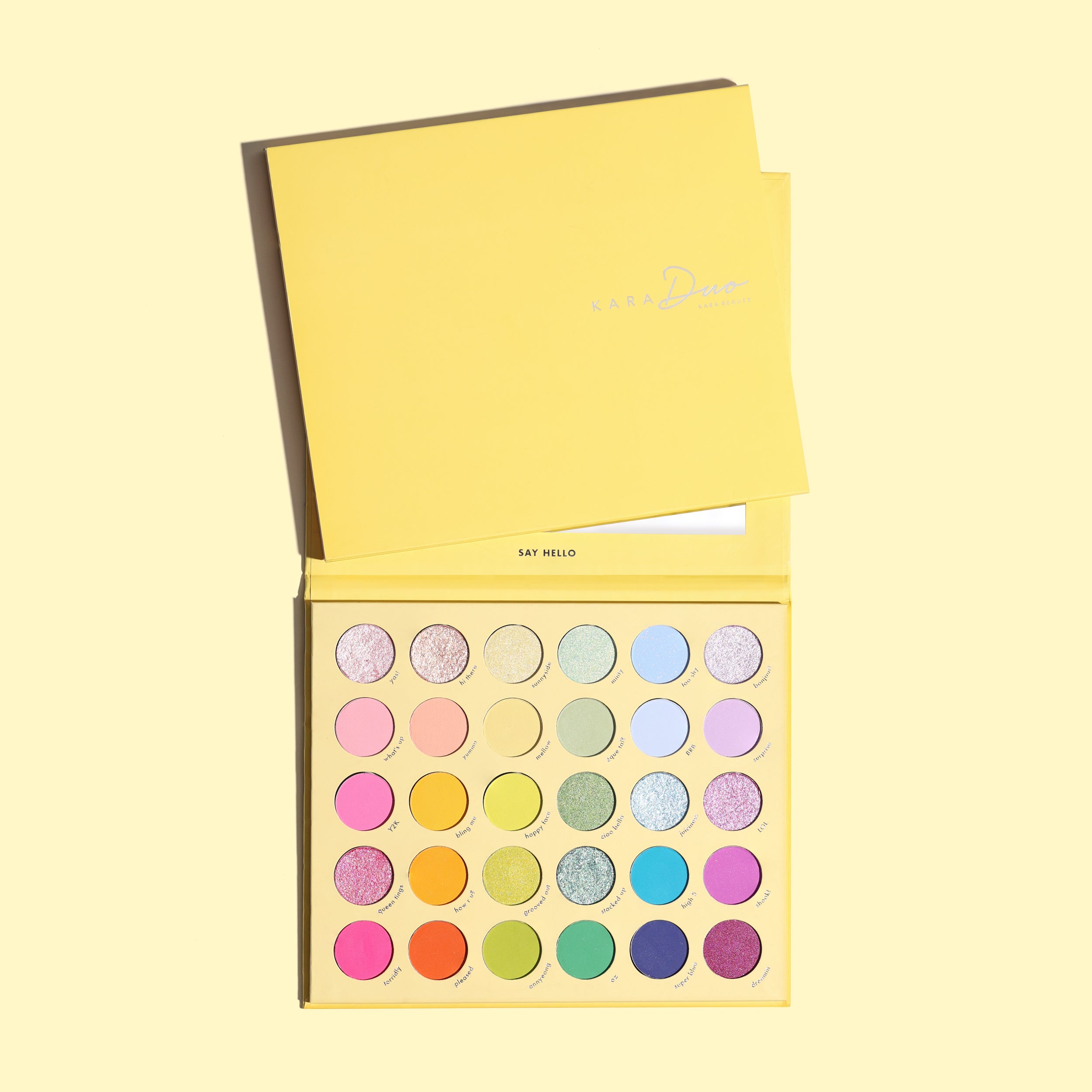 Kara Beauty's PRO23 Say Hello 30 Rainbow Shades Vegan Eyeshadow Palette 