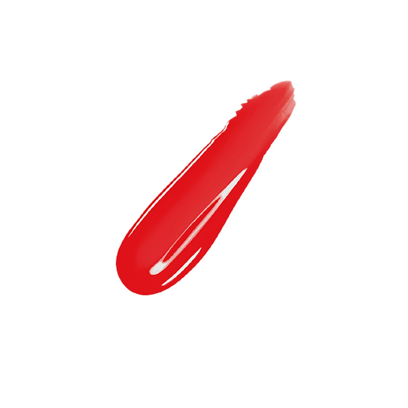 Romance bright red liquid lipstick swatch
