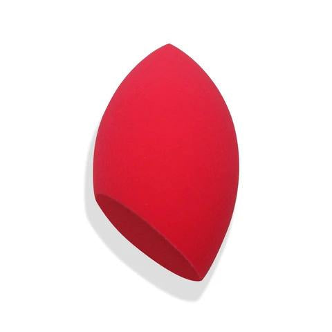 Red slanted edge makeup sponge
