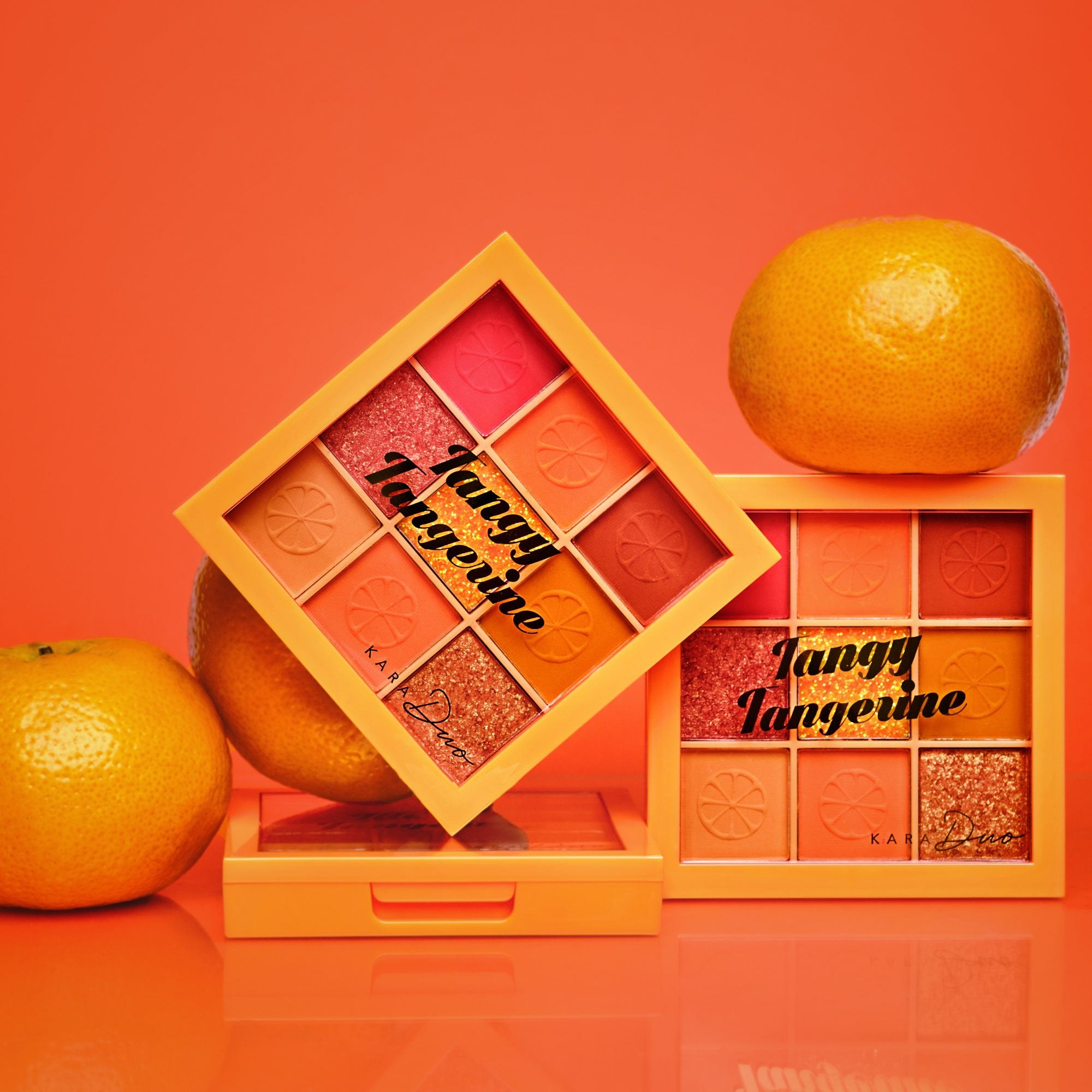 Tangy tangerine citrus scented eyeshadow palette