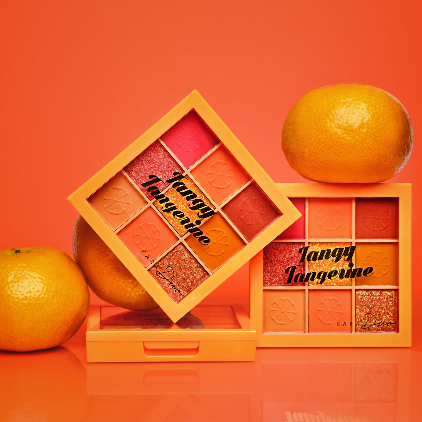 Tangy tangerine citrus scented eyeshadow palette